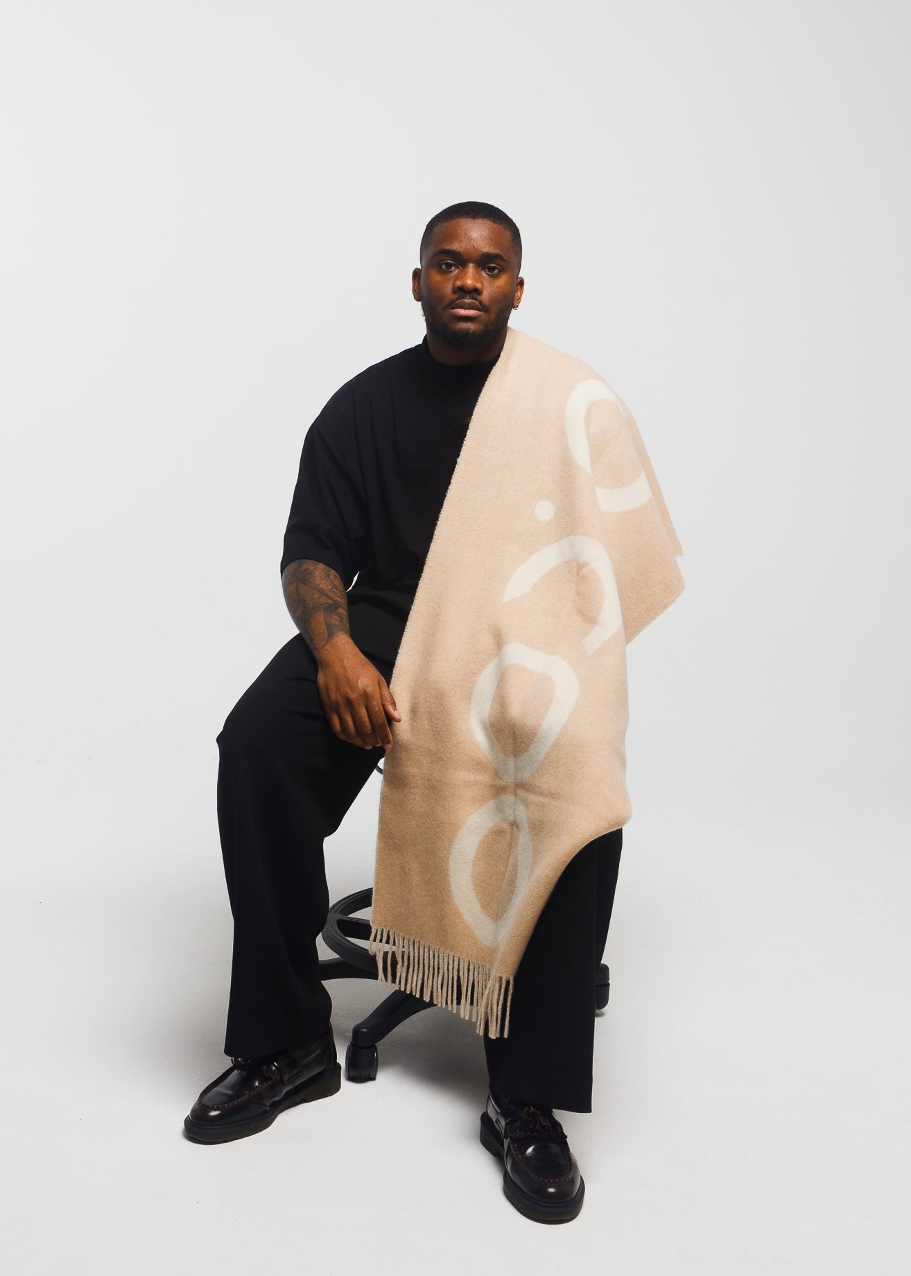 Oversized Cream Scarf