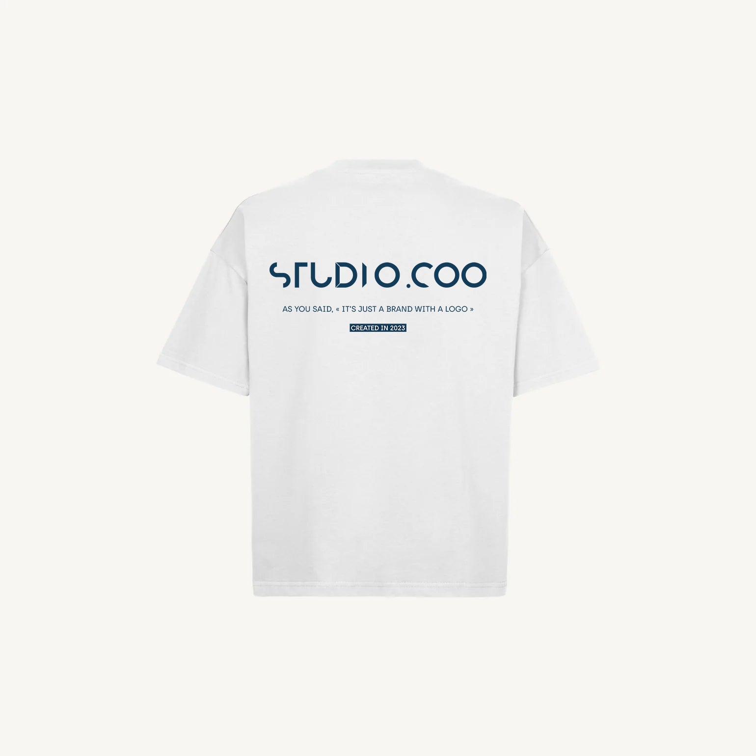 White/Blue Navy Boxy T-Shirt