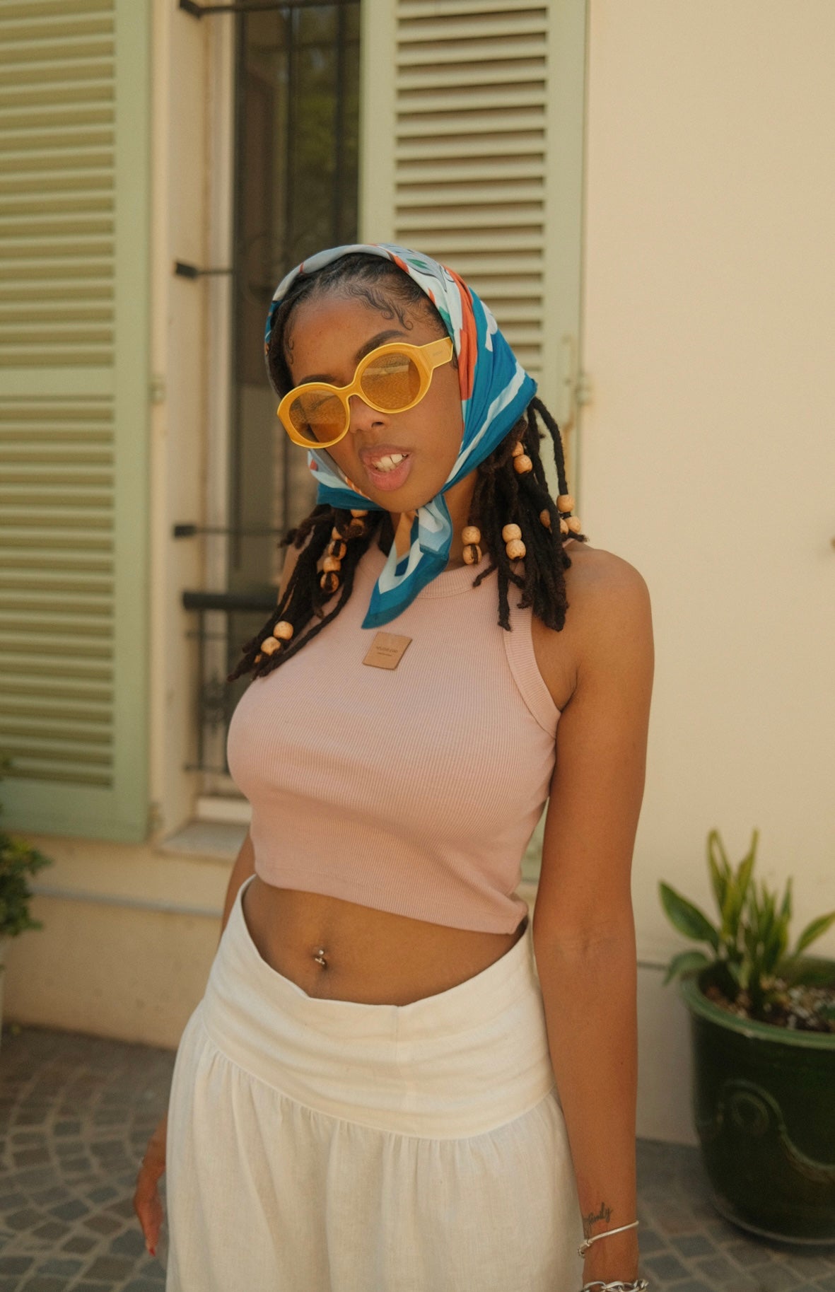 Hazy Pink Crop Top Tank