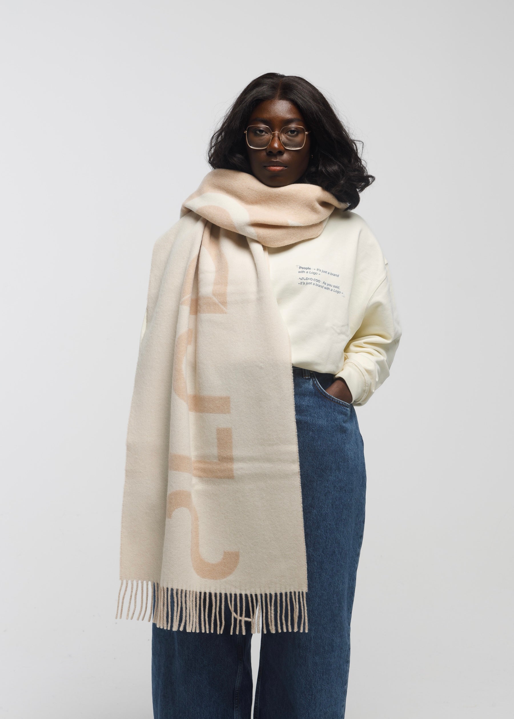 The Cream Wool Scarf