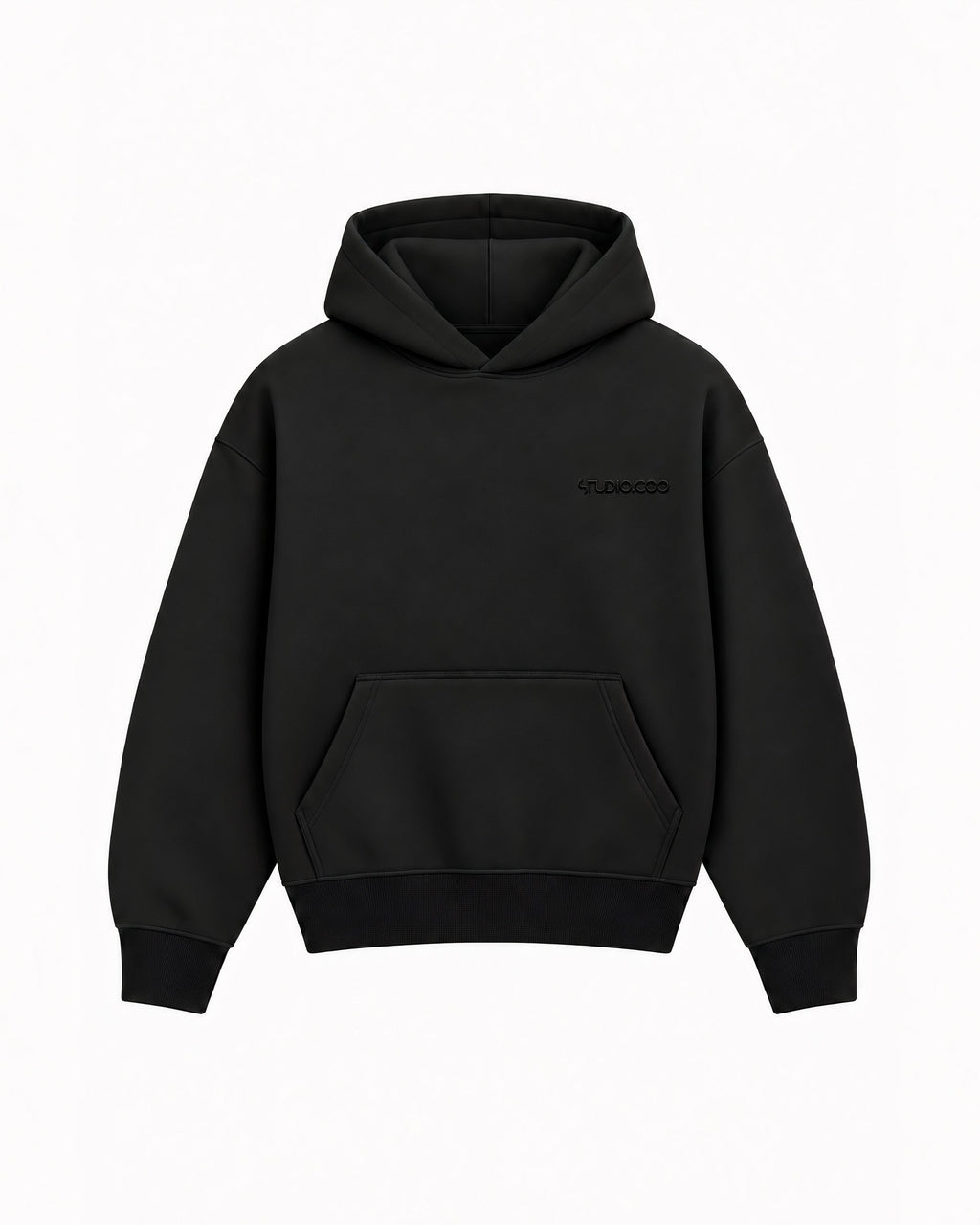 Ultra Heavy Black Hoodie 860gsm